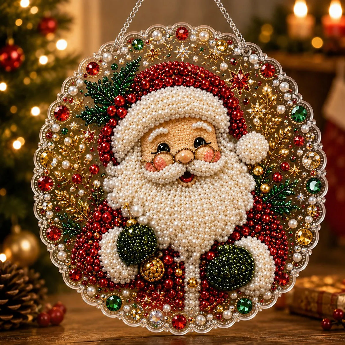 🎁Last Day 50% OFF-💎Christmas Pearl Art DIY Hanging Ornament Kit