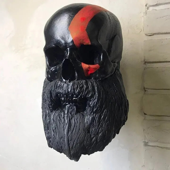 Motorcycle Skull Helmet Holder with Beard(🎁The most special gift for riders)