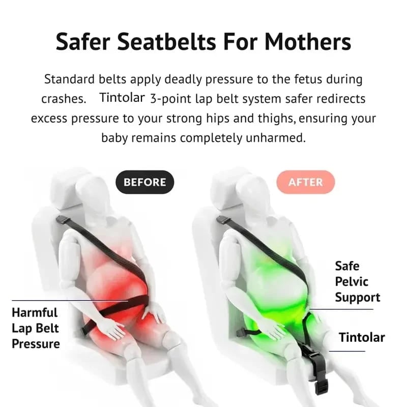 🎉🤰🚗Pregnancy Seat Belt Adjuster – Comfortable Support for Every Journey