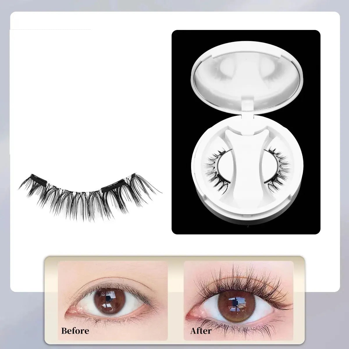 🔥 HOT SALE 🔥Soft Magnetic Eyelashes All-in-One Box, Reusable