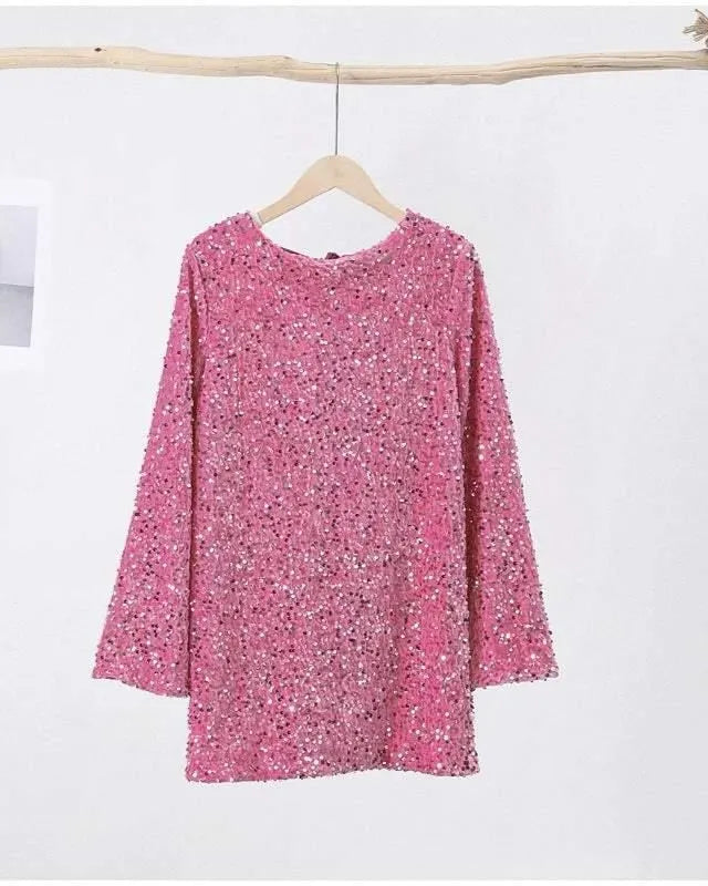 Sequin Bow Party Dress