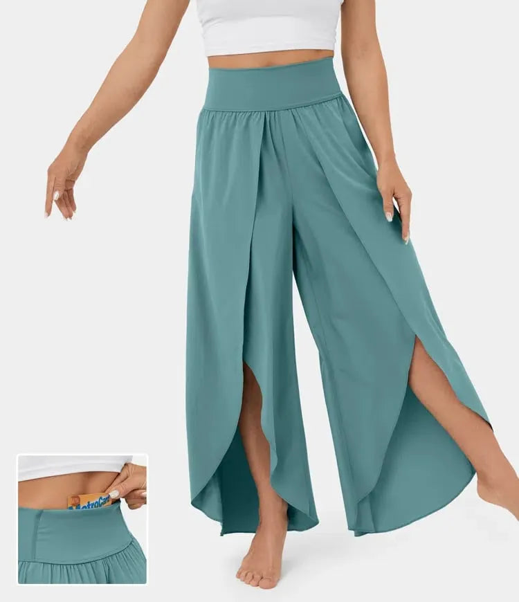 Palazzo Flowy Split Wide Leg Pant(buy 2 free shipping)