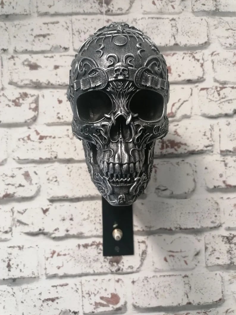 Motorcycle Helmet and Jacket Skull Holder