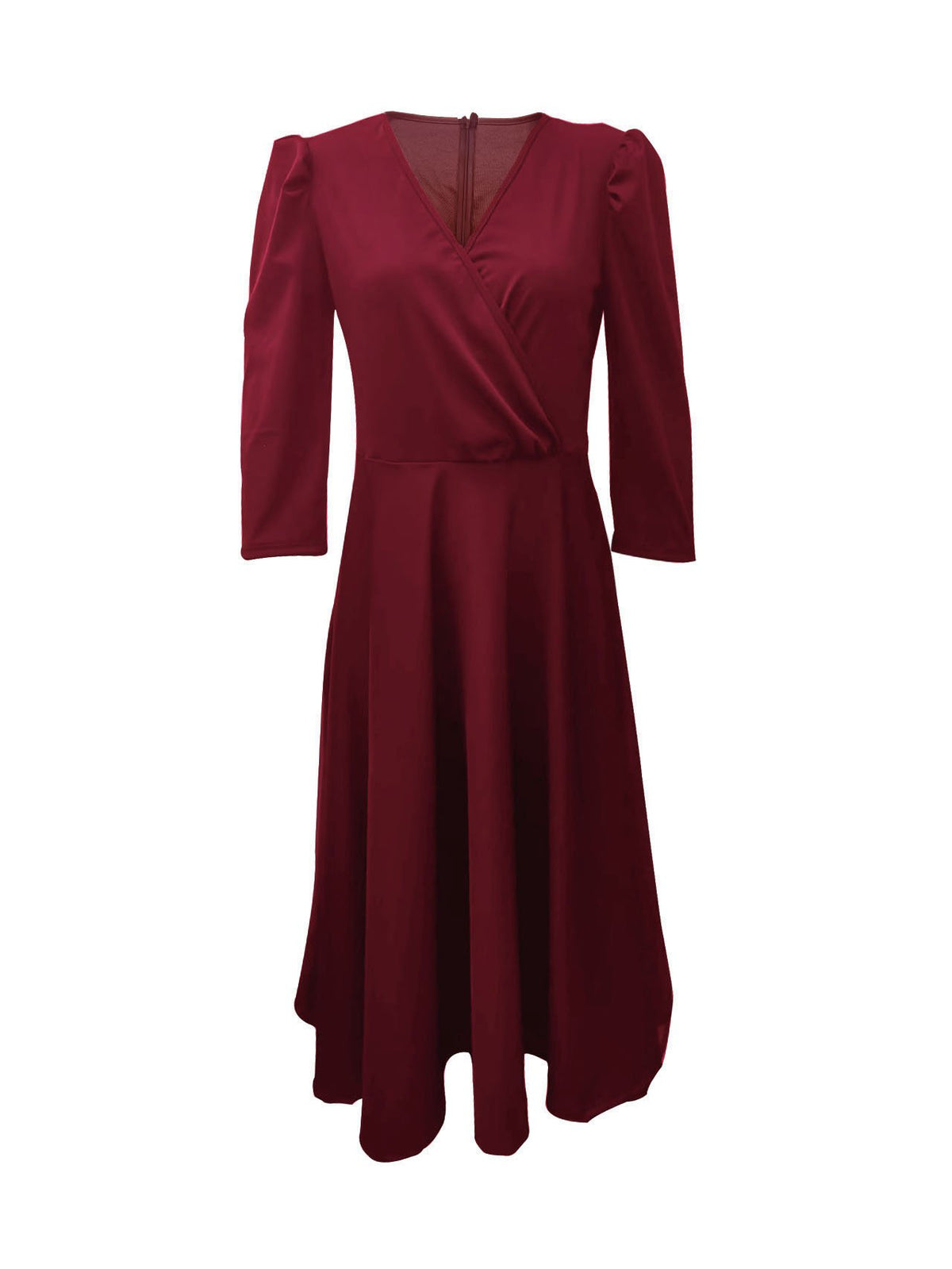 🌸Spring Specials💐 Women's V-Neck Pleated Waist-slimming Midi Dress