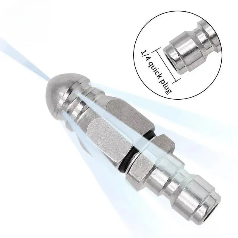 🎉🚿 Powerful Stainless Steel Sewer Jetter Nozzle – Up to 5000 PSI for Deep Drain Cleaning! 💧