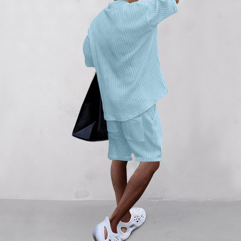 Casual Cable Knit T-shirt Set