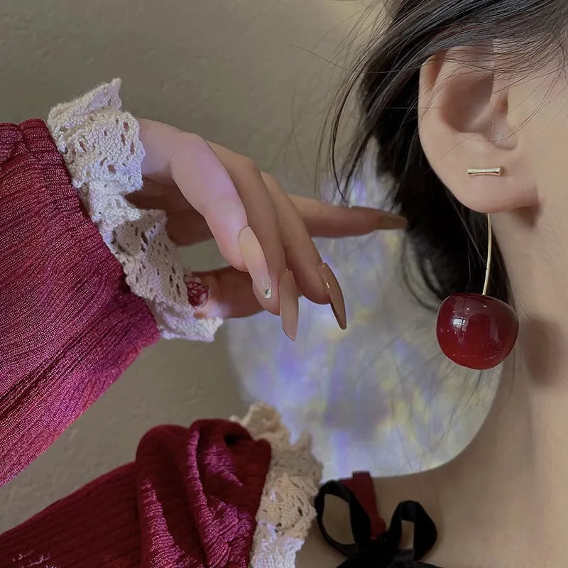 Cherry Blossom Delight: Pure Elegance in Earrings