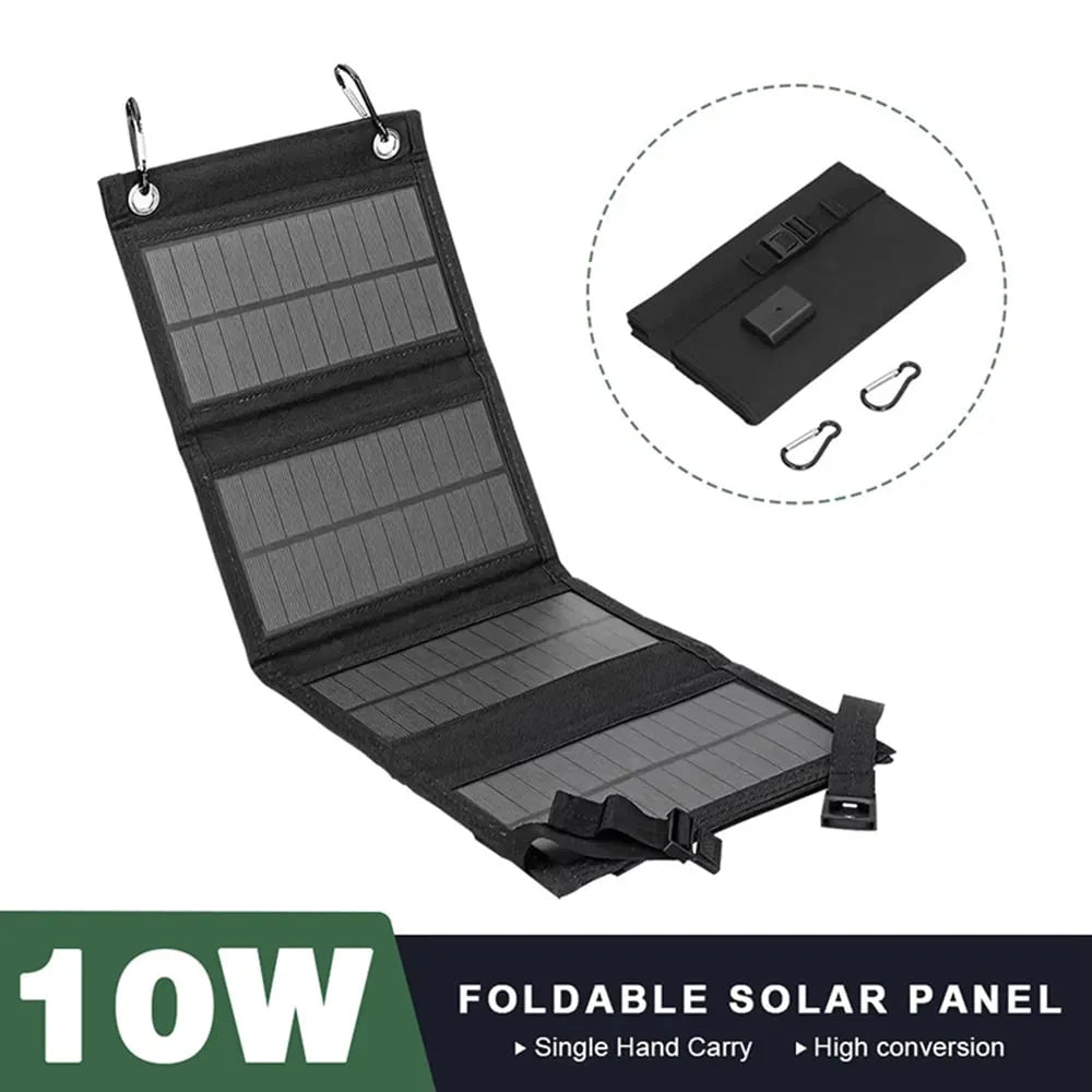 🎉☀️ Foldable 10W Solar Charger Panel with USB Output