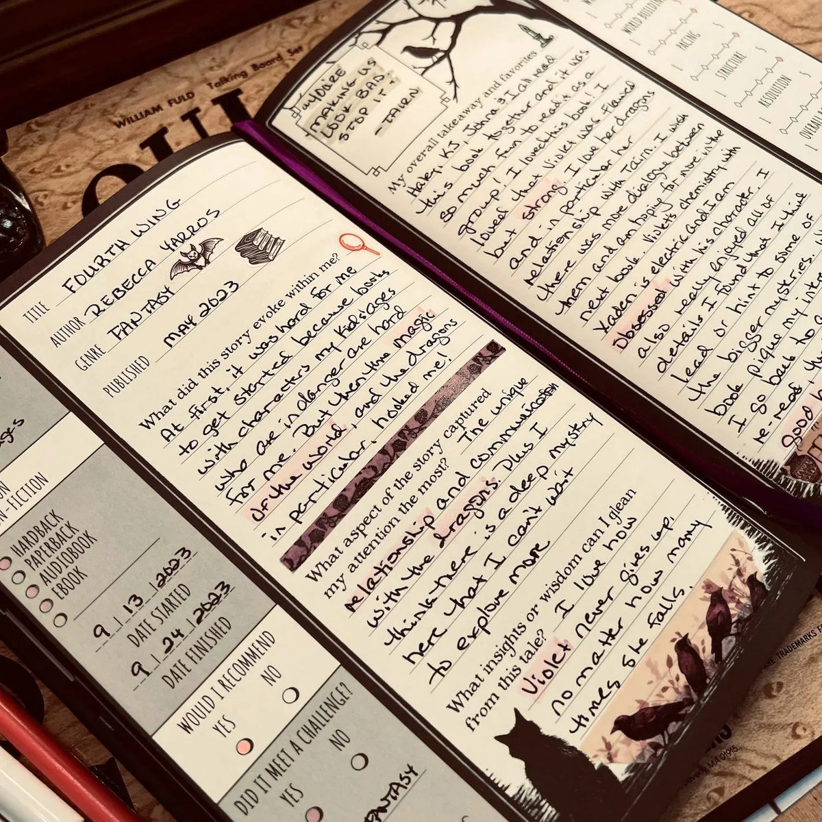 🔥Last Day 49% OFF - 📖The Essential Reading Journal: Waiting for the Night Edition(📚Hardcover & Durability Line)