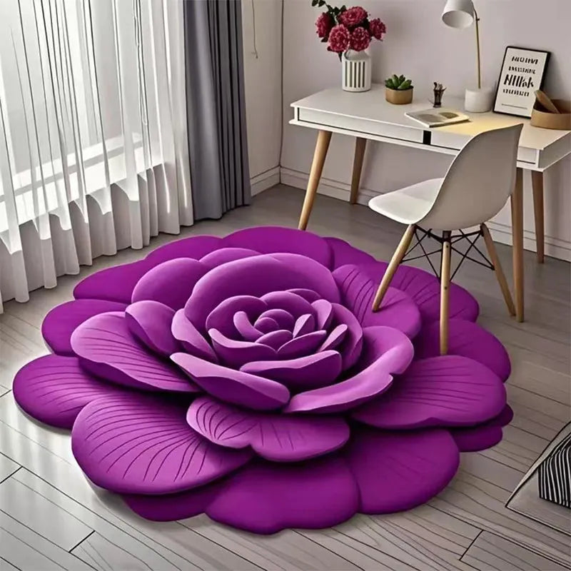 Floral Plush & Diatomaceous Earth Floor Mat