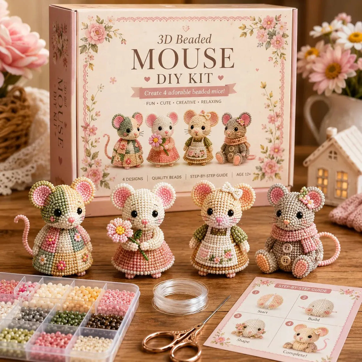 🎉✨ Creative Beaded Mini World 3D DIY Kit Collection