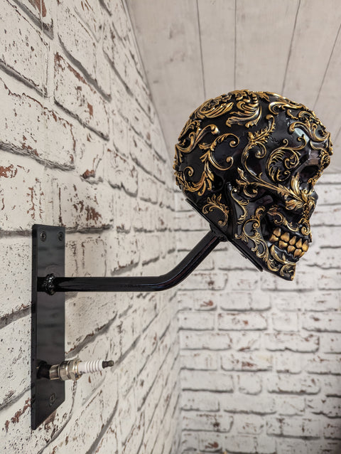 Motorcycle Helmet and Jacket Skull Holder