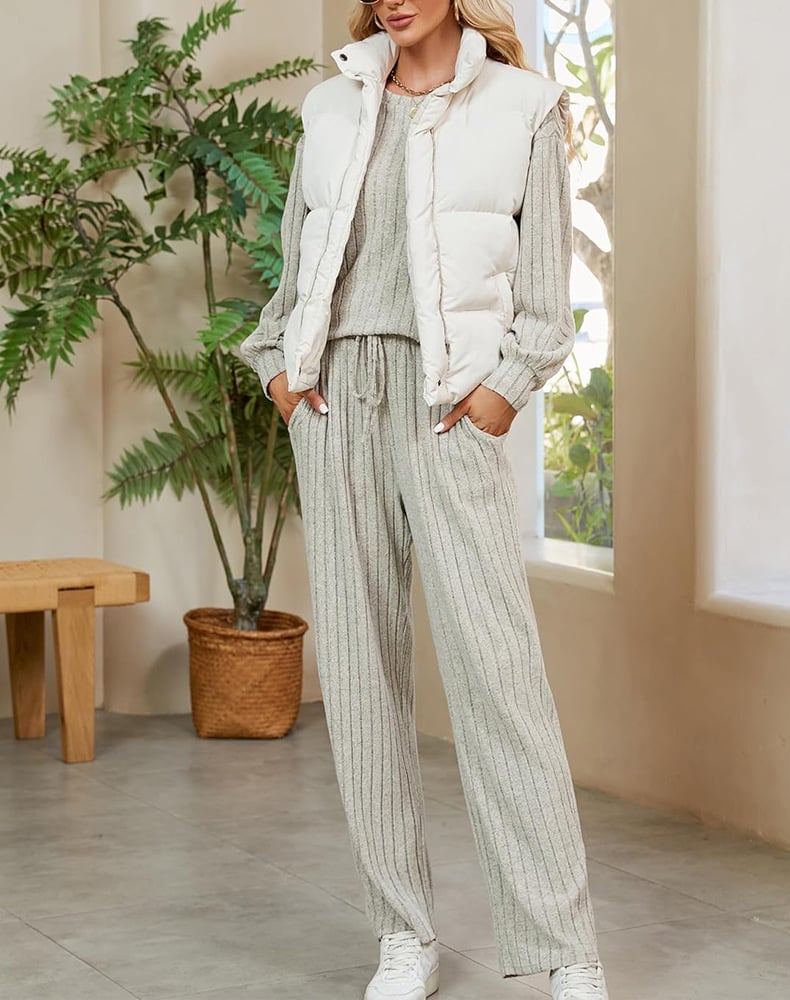 Women's Casual Loungewear Cute Long Sleeve Pajama 2-Piece Set