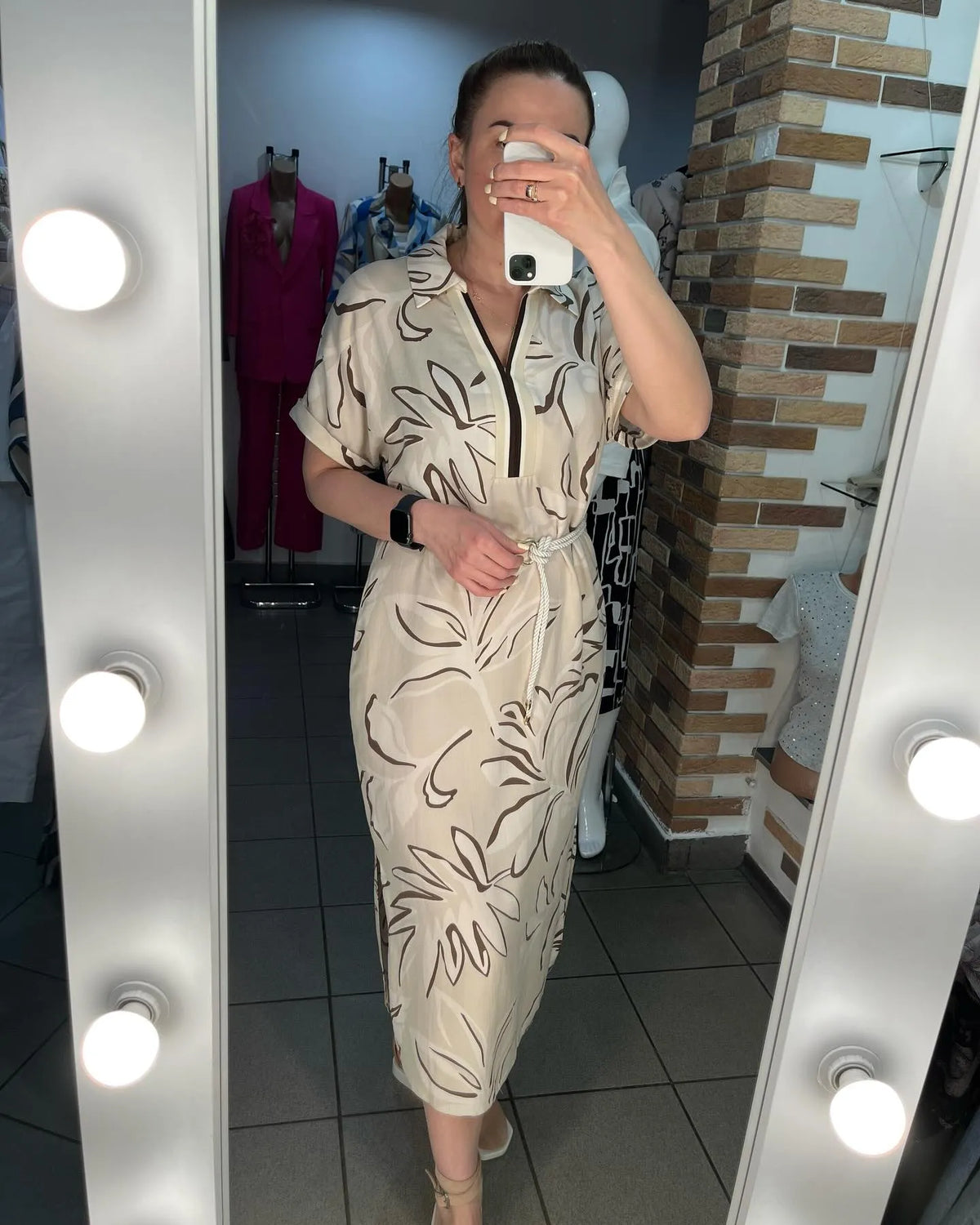 Printed Strappy Dress