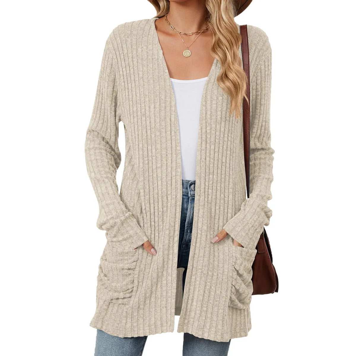Cozy Autumn Ribbed Cardigan (Buy 2 Free Shipping)