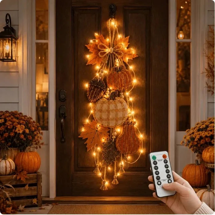 🎉 Rustic Harvest WoodenDoor Hanger