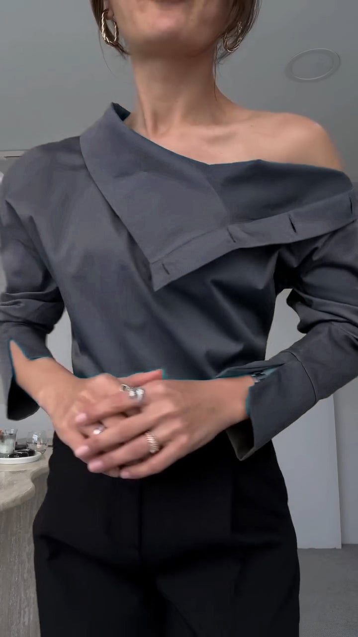 Women's High Collar Side Button Elegant Shirt (Buy 2 Free Shipping)
