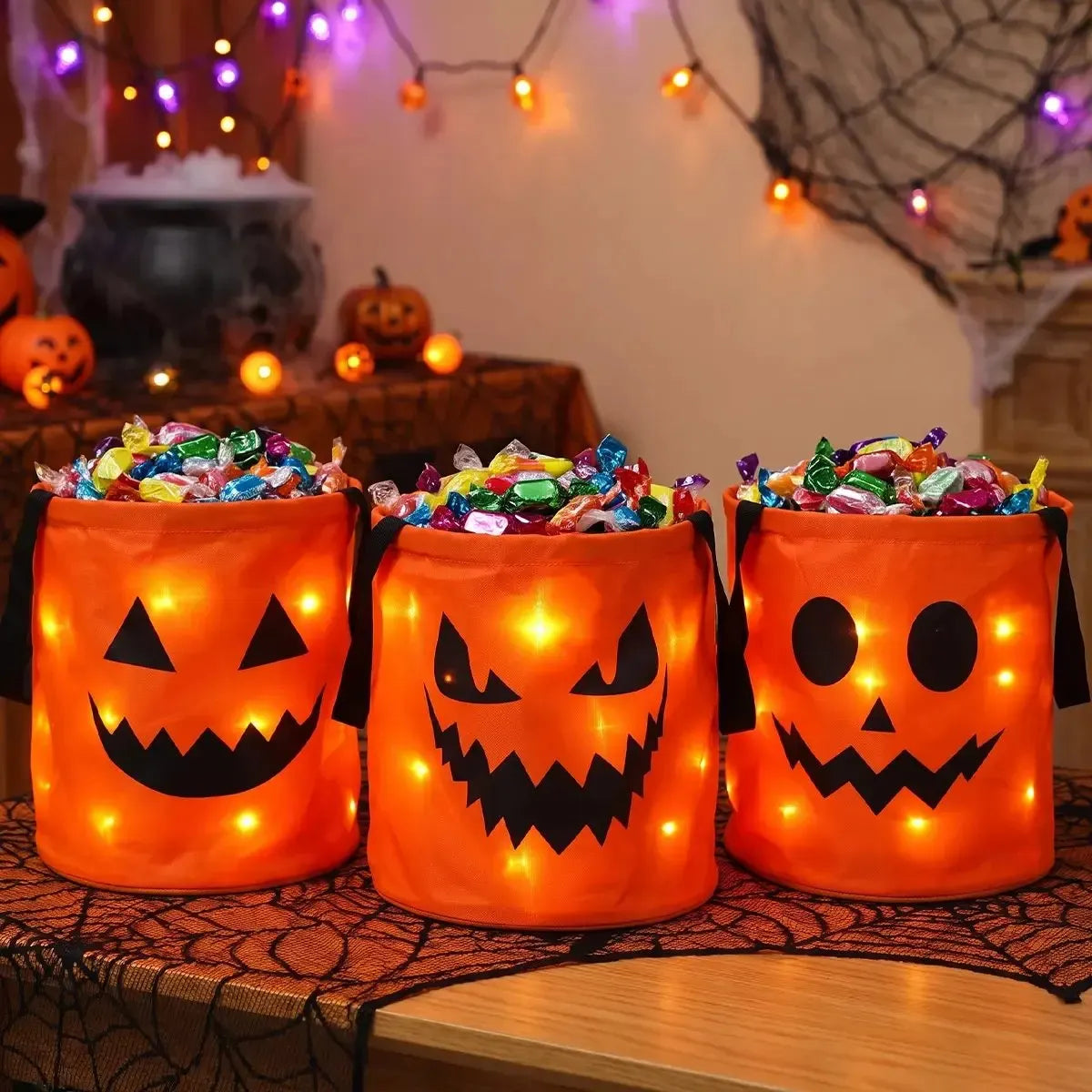 Halloween Early Sale🎃 Halloween LED Candy Bucket Bags