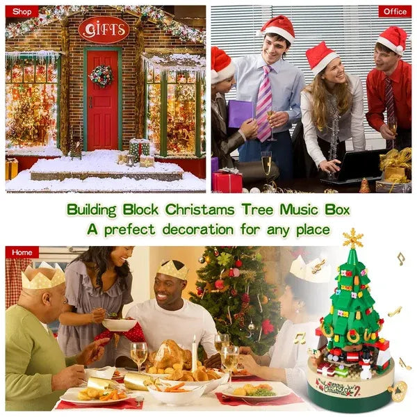 DIY Christmas Tree Brick Music Box
