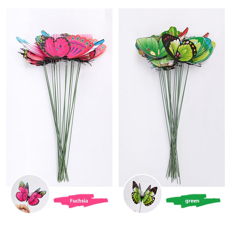 Fluttering Butterflies Garden Stake