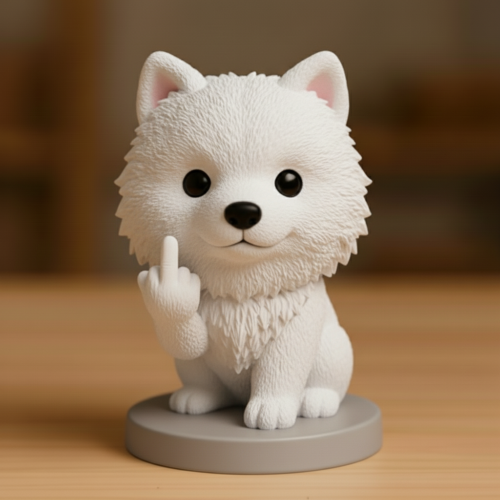 Funny Middle Finger Dog Ornament – The Perfect Gag Gift 🎁🐕