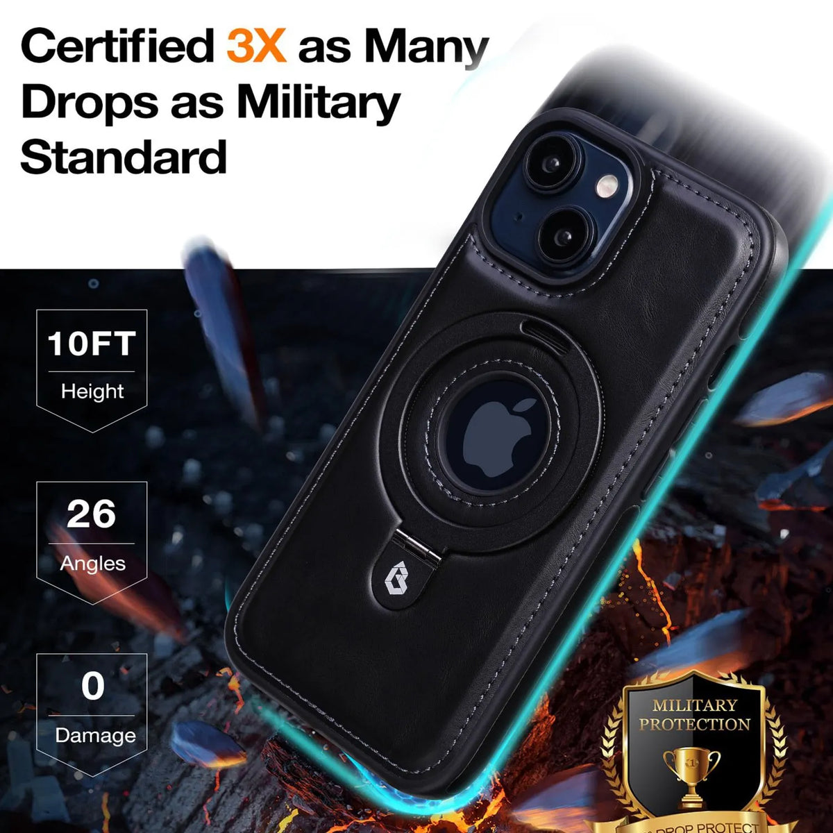 🔥 HOT SALE 🔥🔥New In Phone Case for iPhone 17 Series - Luxurious Leather Invisible Stand Case