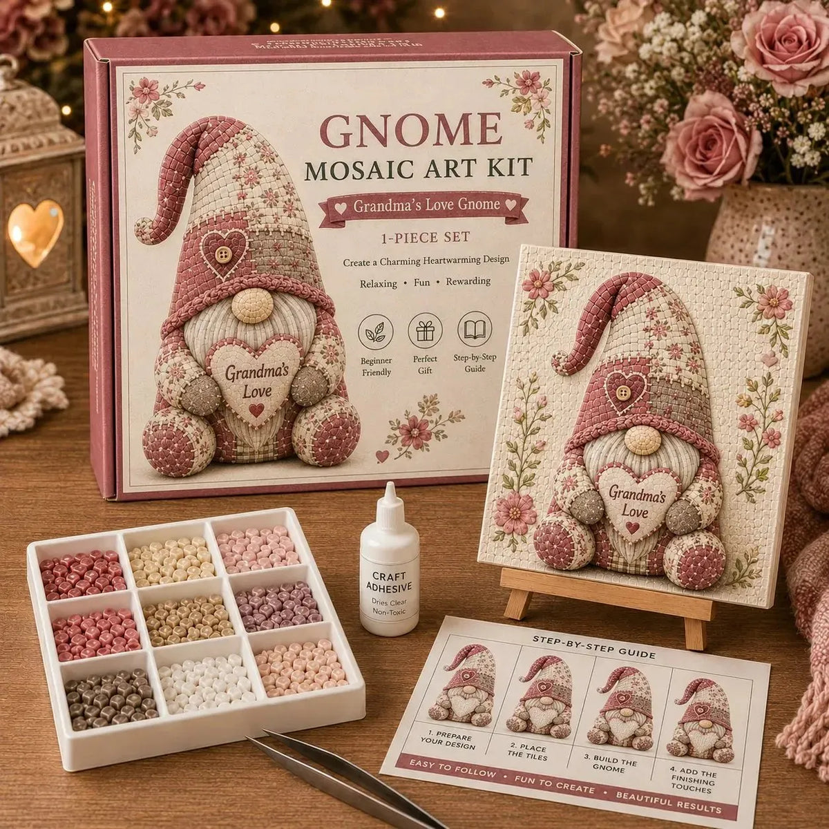 🔥HOT SALE🔥Last Day 50% OFF -  🌸Gnome Mosaic Art Kit – Create Your Own Charming Handmade Masterpiece