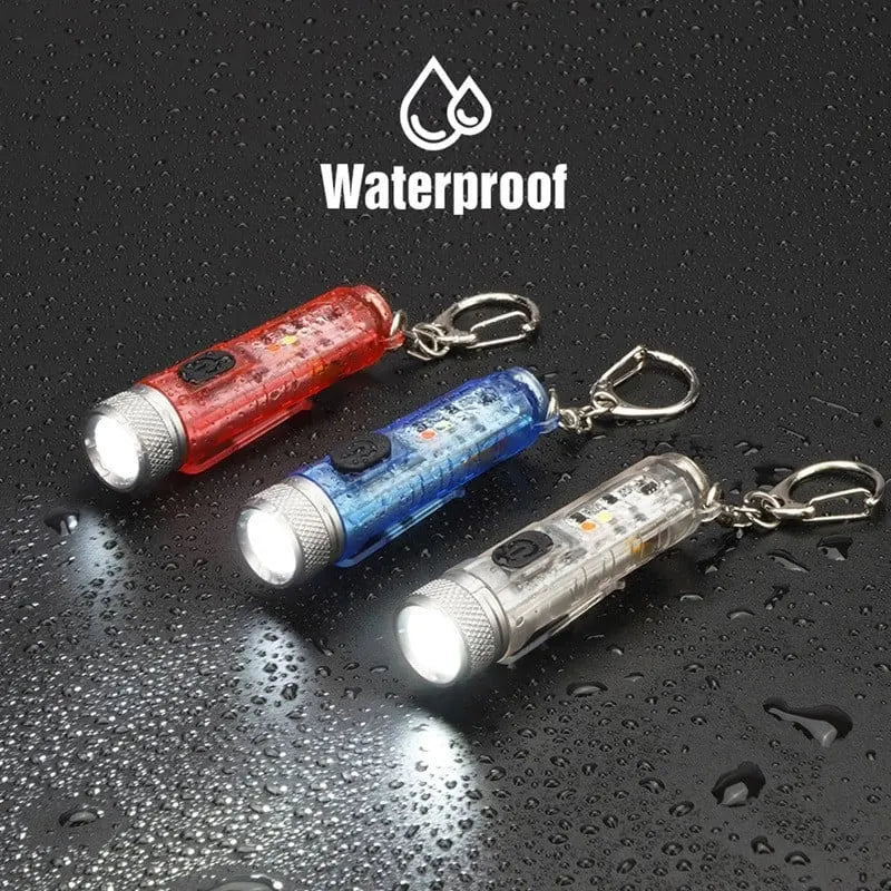 ✨ Rechargeable Mini Tactical Keychain Flashlight - 🔥Buy More Save More