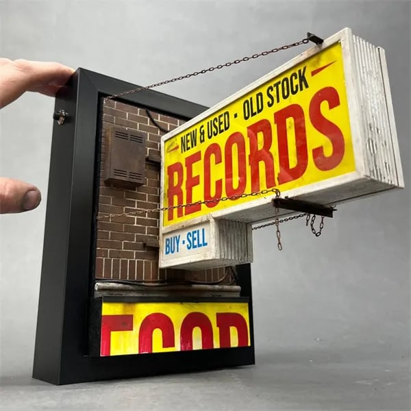🎉🔥Record Store Retro Wall Light - Record Collector Gift✨3-Year Warranty