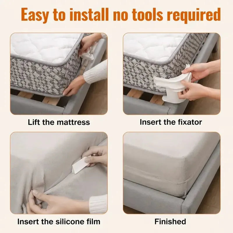 🎉4-Pack Heavy Duty Bed Sheet Clips, Locking Mattress Corner Holders🛏️