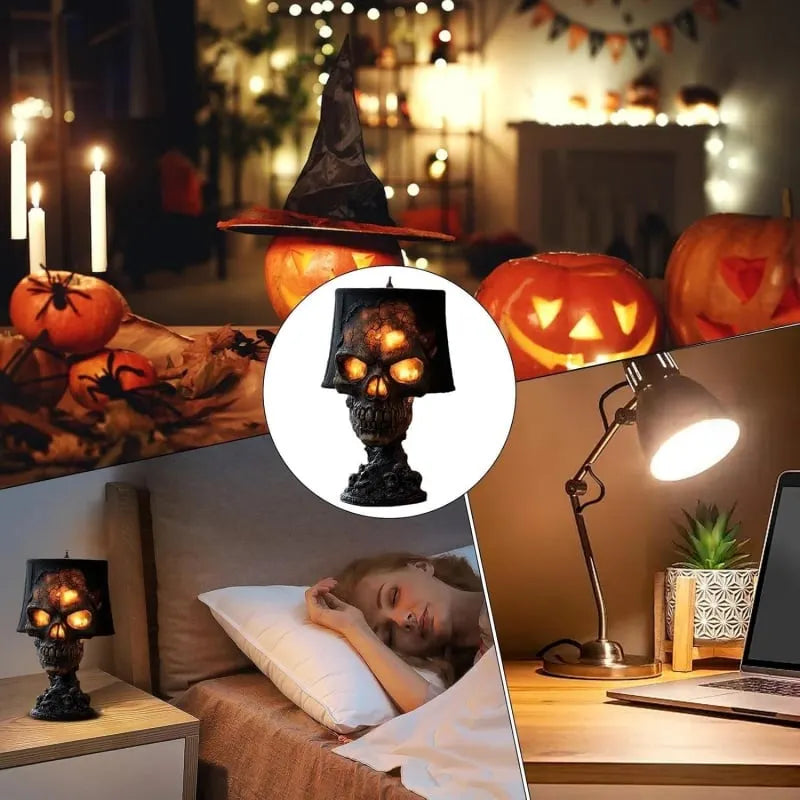 🎃Halloween Pre-sale 49% Off ☠️Gothic Lava Stone Skull Lamp