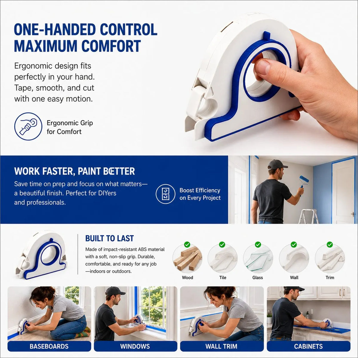 🔥HOT SALE🔥High-efficiency Painter Masking Tape Applicator