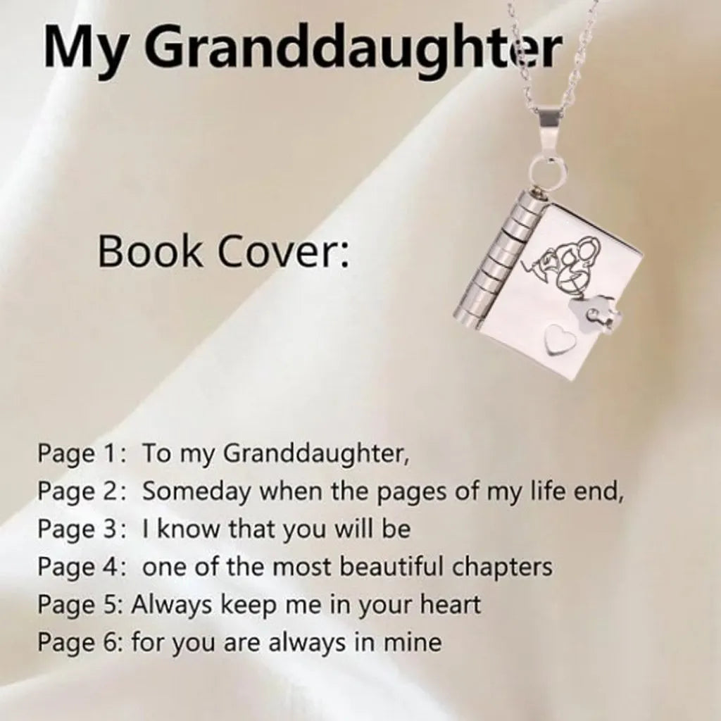 💥 For Granddaughter - The Most Beautiful Chapter Book Necklace