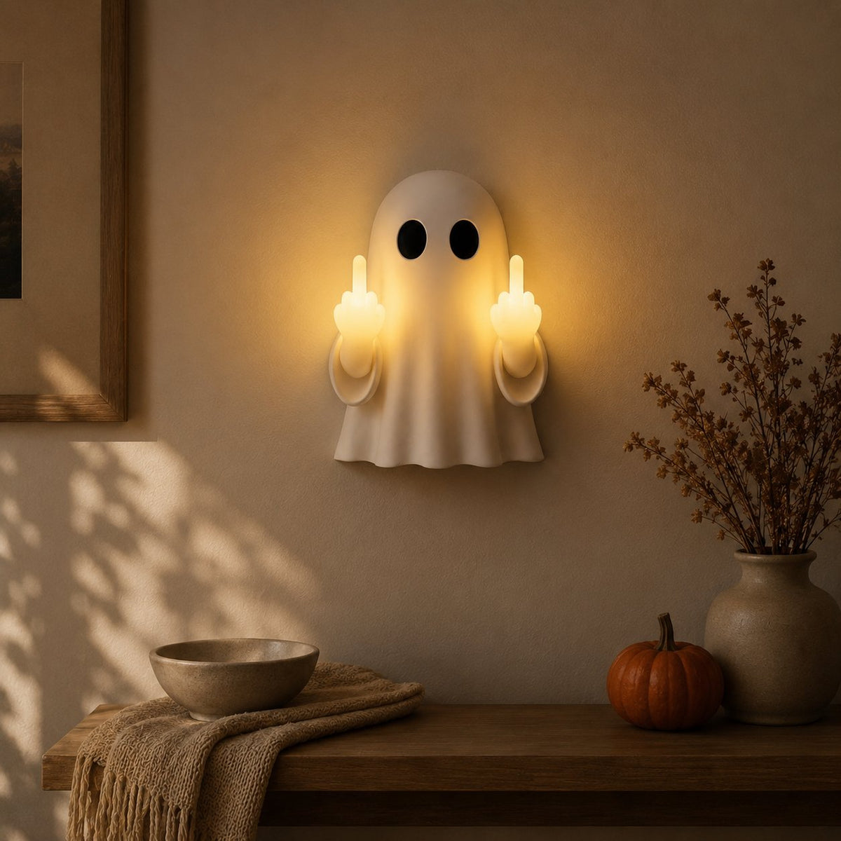 Minimalist Ghost Ambient Light Cute Spooky Halloween Lamp For Viral Aesthetic Indoor Decor