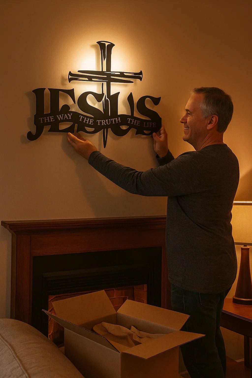 Jesus & Cross Design Wall Art - ⌛Limited Handmade Series