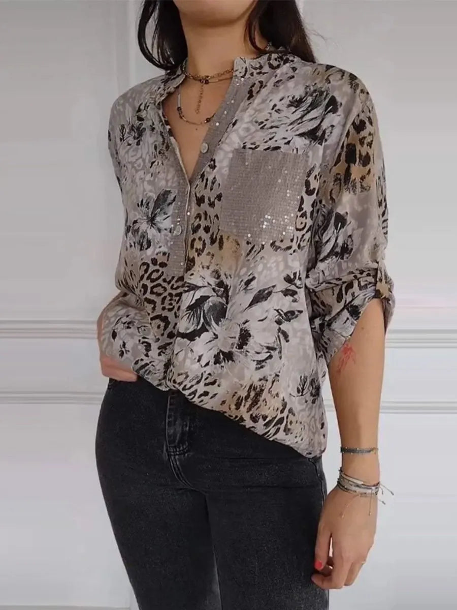 Women's Casual Half Button Printed Shirt (Buy 2 Free Shipping)