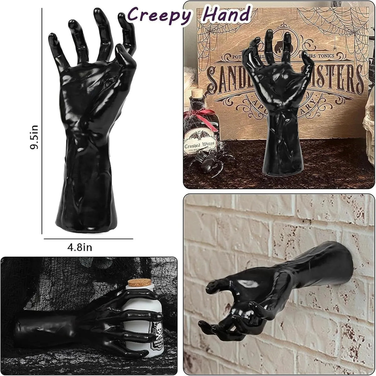 🔥HOT SALE🔥Creepy Wall-Mounted Hand Candles with Flickering LED Tealights