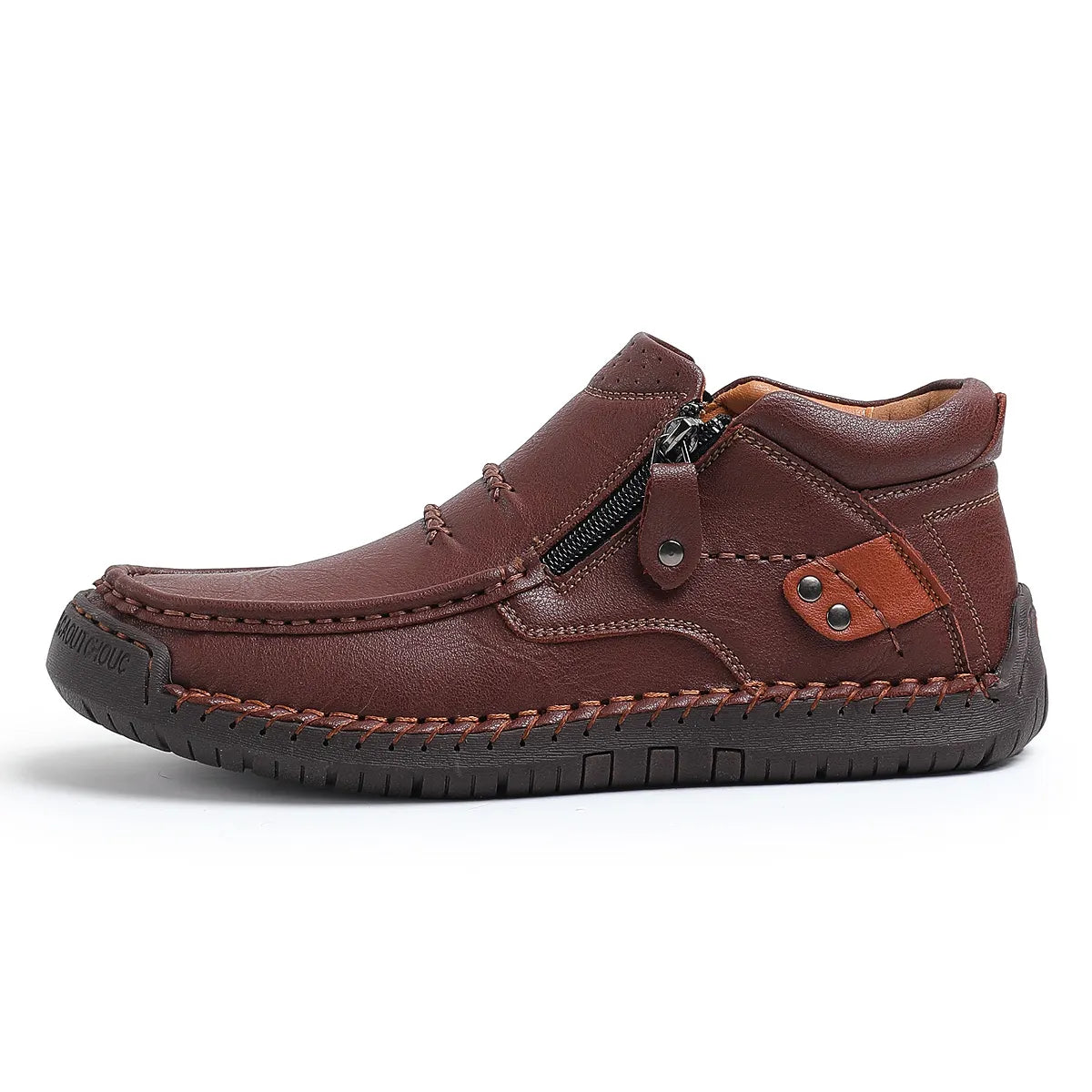 Men’s Handmade Premium Leather Slip-On Driving Boots