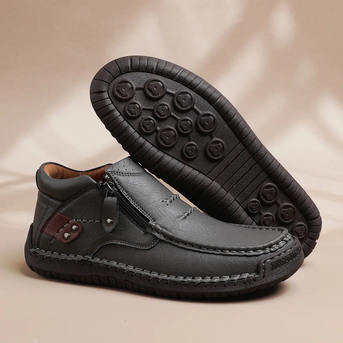 Men’s Handmade Premium Leather Slip-On Driving Boots