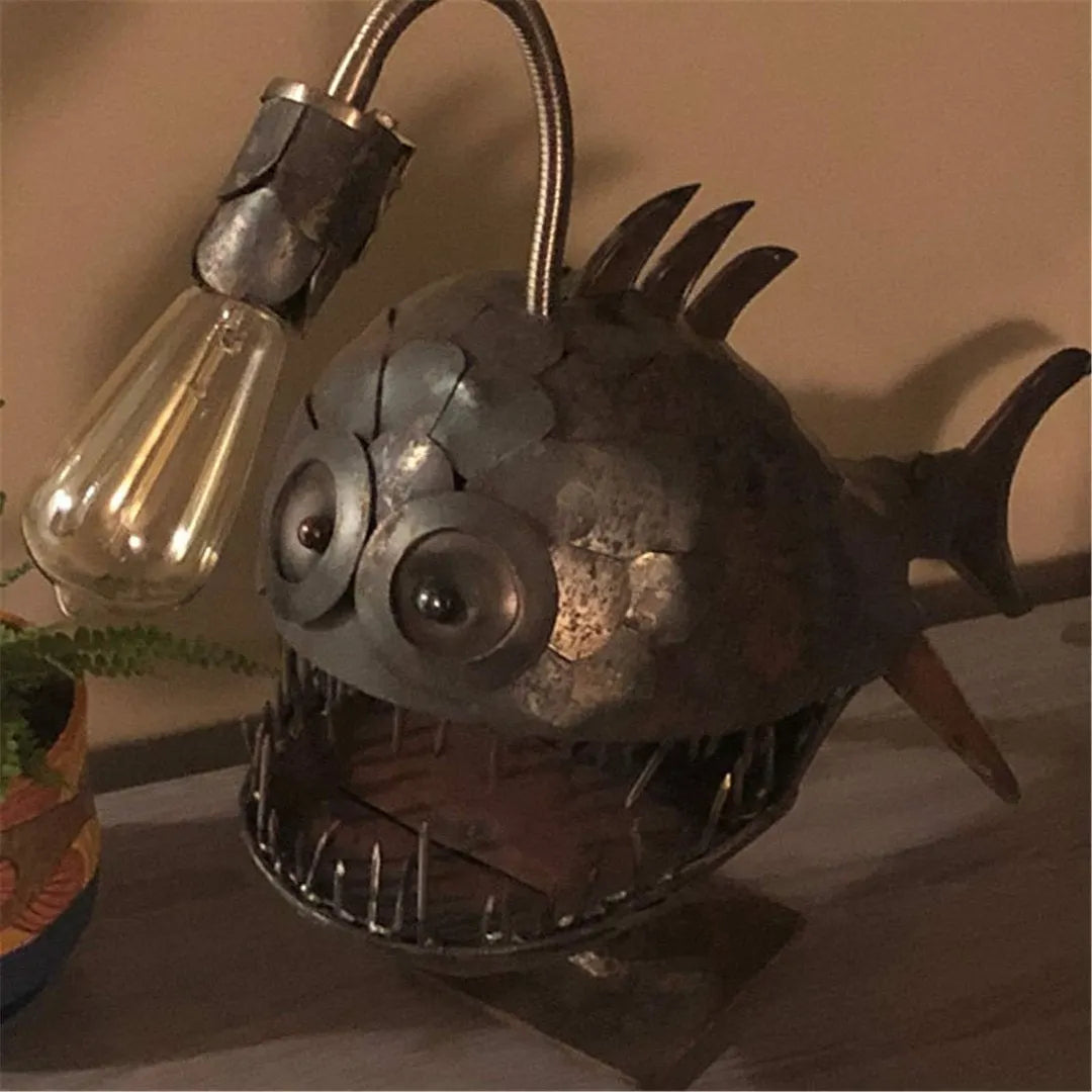 🐠Foolish Shark Night Light-Rustic Style Fish Statue Light🔥