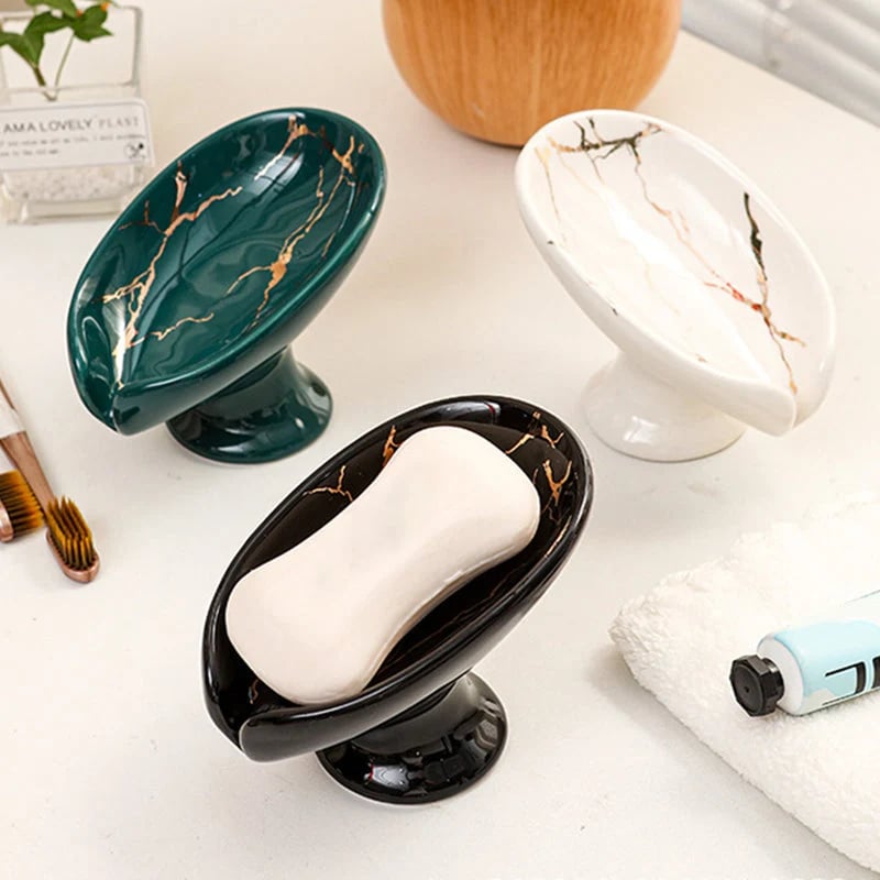 🎉Ceramic Self-Draining Leaf Soap Dish