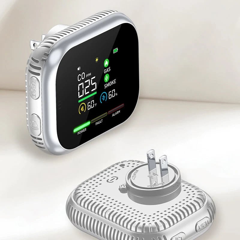 🎉🛡️ Multi-Function Home Safety Detector – CO, Gas, Smoke, Temperature & Humidity Monitor