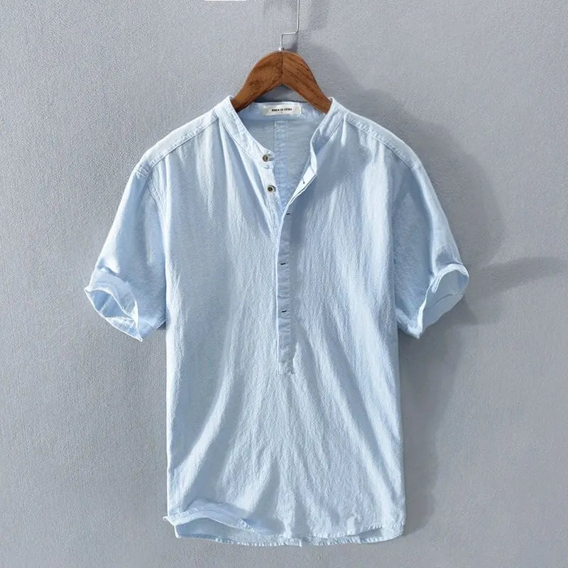 BUY 2 FREE SHIPPING-🔥Men's New Linen Casual Short Sleeve Shirt