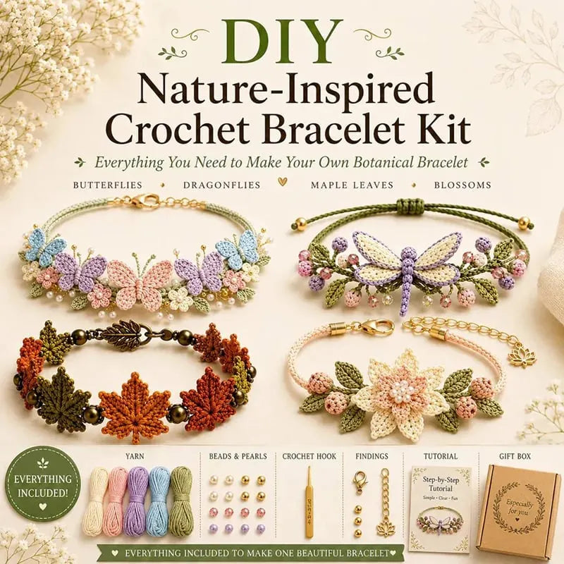🔥HOT SALE🔥Nature-Inspired DIY Crochet Bracelet Kit