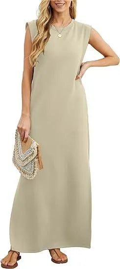⏰HOT SALE-WOMEN SUMMER CASUAL LOOSE SPLIT WRINKLE-FREE LONG DRESS(BUY 2 FREE SHIPPING)