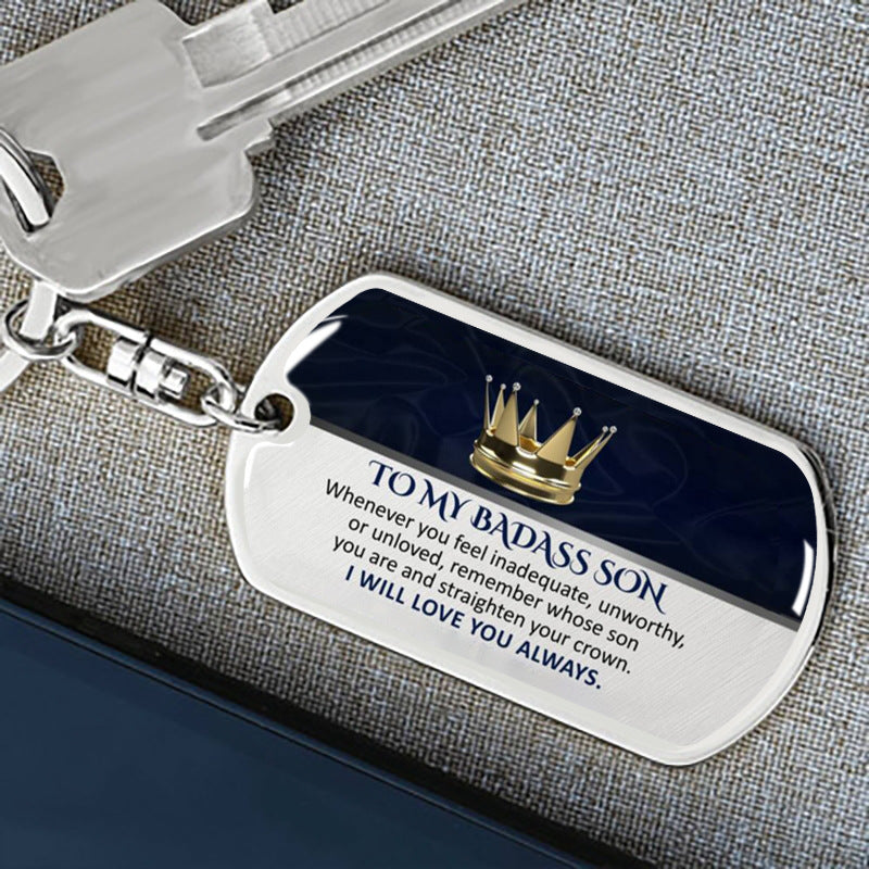 To My Grandson - Remember Whose Grandson You Are - Unique Keychain
