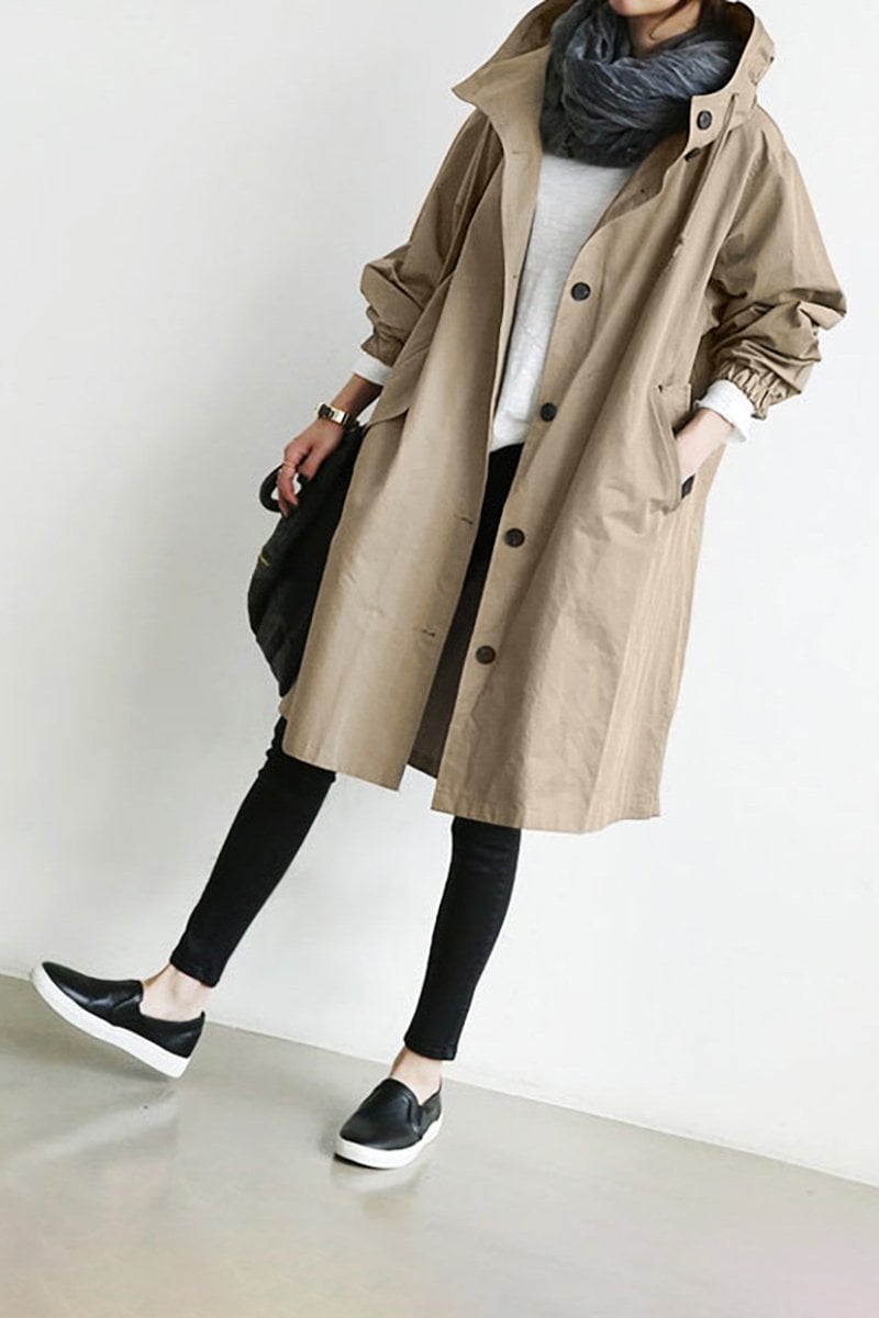 🔥LAST DAY 57% OFF - Hooded Trench Coat (BUY 2 FREE SHIPPING)