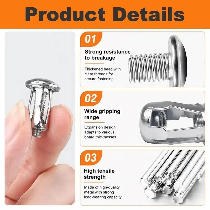 🎉 🔥🎁🔩  Button Rivet Locking Nuts Set