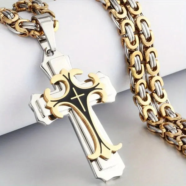 Men's Vintage Unique Cross Necklace