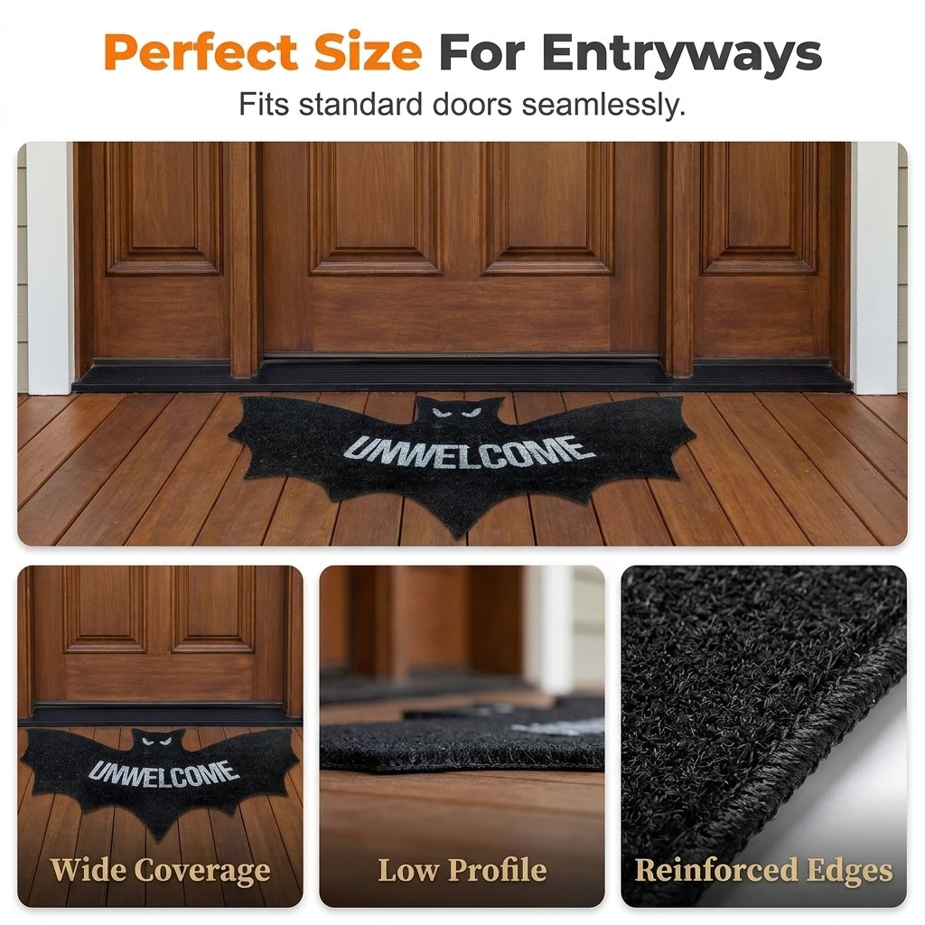 🔥HOT SALE🔥Festive Bat-Shaped Floor Mat | Gothic Style Rug